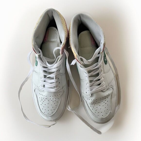 Nike Air Jordan 1 Mid Paint Drip Ice Cream White Pink Size 7Y/8.5 Women - Picture 6 of 13